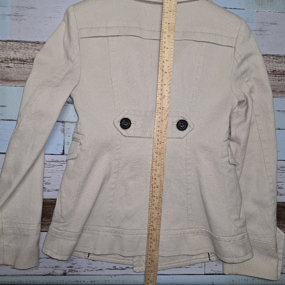 Mango Suit Beige Fitted Button Up Jacket (US X Small) - Picture 14 of 16